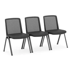 N9NE Node Stackable Guest Chair^ Padded Stack Chairs