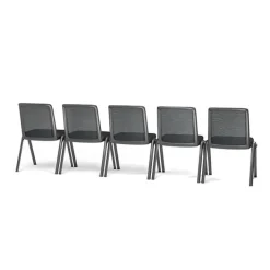 N9NE Node Stackable Guest Chair^ Padded Stack Chairs