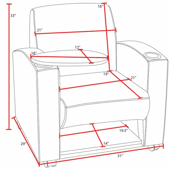 Regency Office Products Nova Tablet Arm Chair^ Reception & Waiting Room|Soft Seating