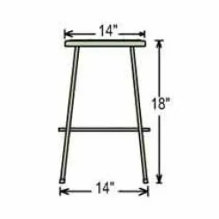 National Public Seating One Acid Resistant Science Lab Table & Two 18'' Black Stools (48'' x 24'')^ Science Lab Packages|Science