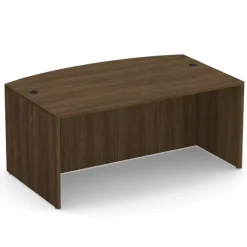 OfficeSource OS Laminate Bow Front Executive U-Shape Desk Suite w/ Hutch^ Office Suites