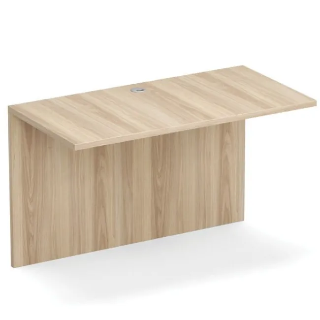 OfficeSource OS Laminate Bow Front Executive Desk w/ Deluxe Full Pedestal & Wall Storage Unit^ Office Suites