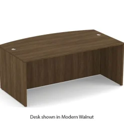 OfficeSource OS Laminate Bow Front U-Shape Desk Suite w/ Deluxe Full Pedestal^ Office Suites