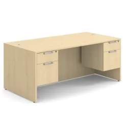 OfficeSource OS Laminate Desk W/ Double Hanging Pedestals (71" X 36")^ Teacher Desks|Instructor Desks