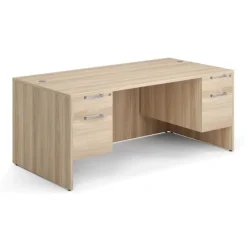 OfficeSource OS Laminate Desk W/ Double Hanging Pedestals (71