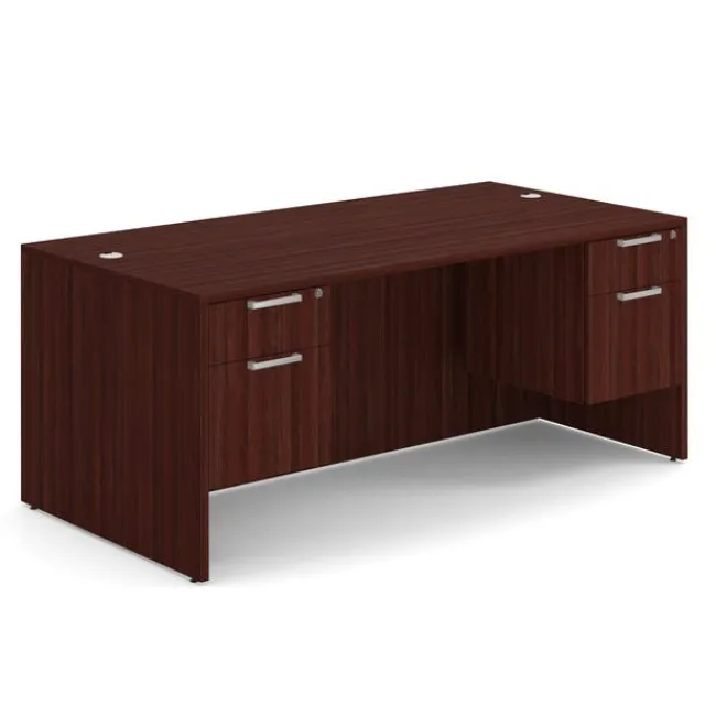 OfficeSource OS Laminate Desk W/ Double Hanging Pedestals (71" X 36")^ Teacher Desks|Instructor Desks