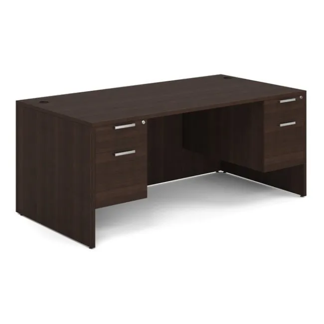 OfficeSource OS Laminate Desk W/ Double Hanging Pedestals (71" X 36")^ Teacher Desks|Instructor Desks