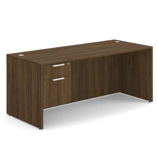 OfficeSource OS Laminate Desk W/ Single Hanging Pedestal (71" X 30")^ Teacher Desks|Instructor Desks