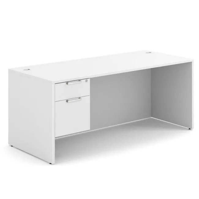 OfficeSource OS Laminate Desk W/ Single Hanging Pedestal (71" X 30")^ Teacher Desks|Instructor Desks