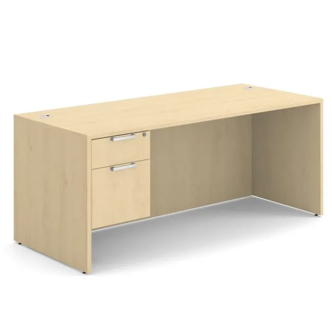 OfficeSource OS Laminate Desk W/ Single Hanging Pedestal (71" X 30")^ Teacher Desks|Instructor Desks