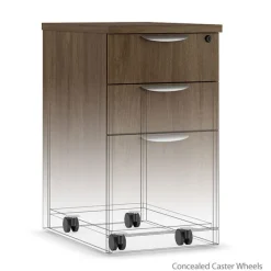 OfficeSource OS Laminate 3 Drawer Mobile File Pedestal, Box/Box/File^ File Cabinets