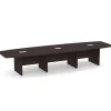 OfficeSource OS Laminate Expandable Boat Shaped Conference Tables w/ Slab Base^ Conference
