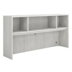 OfficeSource OS Laminate L-Shaped Desk Suite w/ Hutch & 2 Glass Doors^ Office Suites