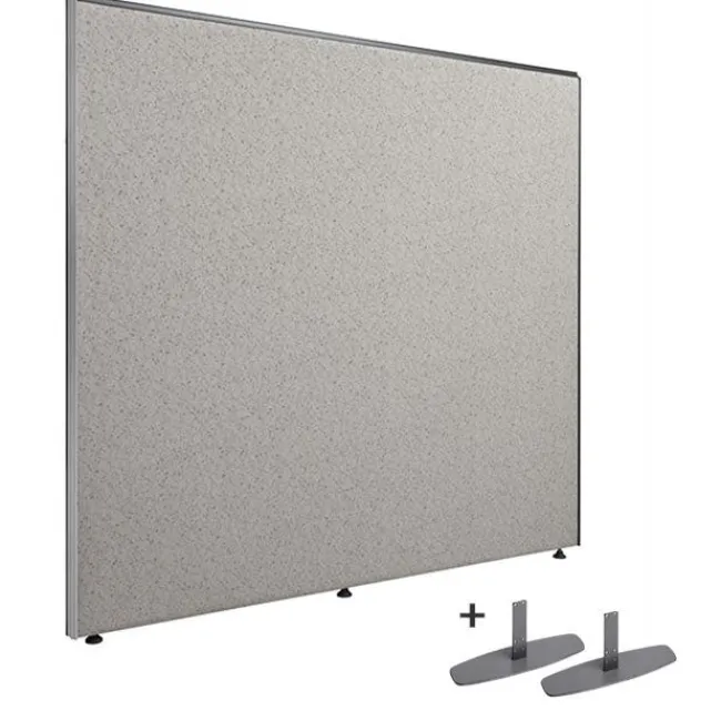 OfficeSource OS Laminate Pair of Two Desks with Hutch Storage^ Office Suites