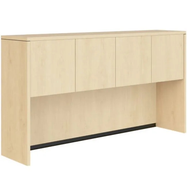 OfficeSource OS Laminate Pair of Two Desks with Hutch Storage^ Office Suites