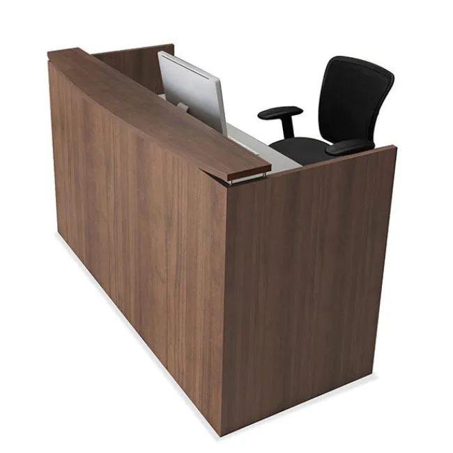 OfficeSource OS Laminate Reception Desk w/ Transaction Shelf^ Reception Desks
