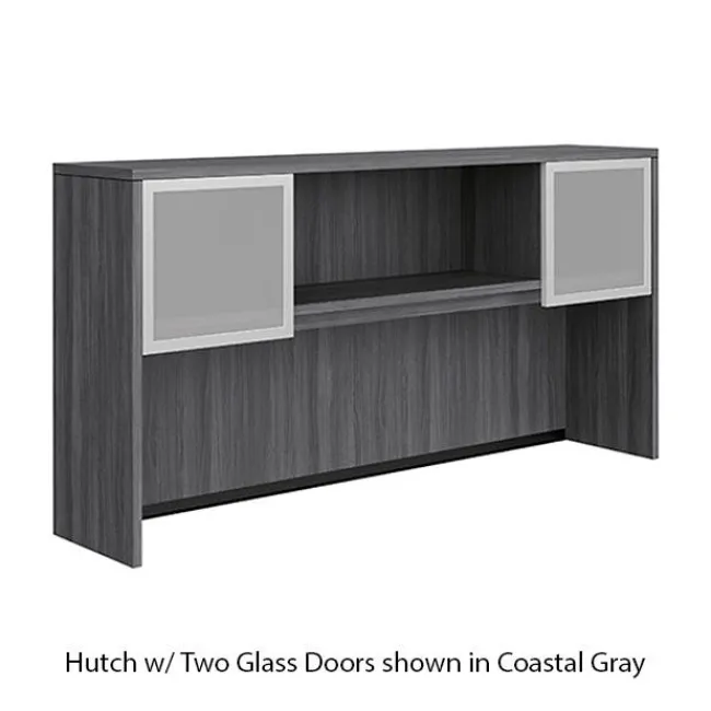 OfficeSource OS Laminate Wall Desk Unit w/ Storage & Combo Files^ Office Suites