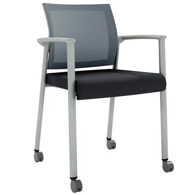 OfficeSource Oslo Mesh Back Stacking Guest Chair^ Reception & Waiting Room|Padded Stack Chairs