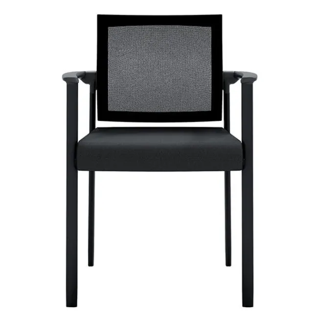 OfficeSource Oslo Mesh Back Stacking Guest Chair^ Reception & Waiting Room|Padded Stack Chairs