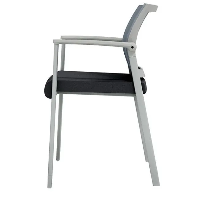 OfficeSource Oslo Mesh Back Stacking Guest Chair^ Reception & Waiting Room|Padded Stack Chairs