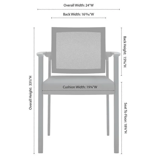 OfficeSource Oslo Mesh Back Stacking Guest Chair^ Reception & Waiting Room|Padded Stack Chairs