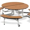 Virco Oval Mobile Bench Cafeteria Tables^ Cafeteria|Cafeteria Tables