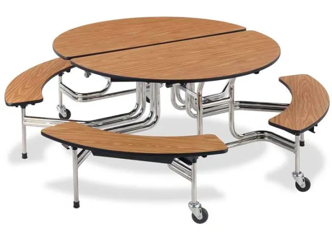 Virco Oval Mobile Bench Cafeteria Tables^ Cafeteria|Cafeteria Tables