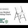National Public Seating Package One 18'' x 96'' Plastic Folding Seminar Table & Four Plastic Folding Chairs^ Training & Seminar|Folding Chairs