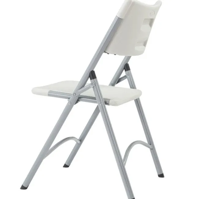 National Public Seating Package One 18'' x 96'' Plastic Folding Seminar Table & Four Plastic Folding Chairs^ Training & Seminar|Folding Chairs
