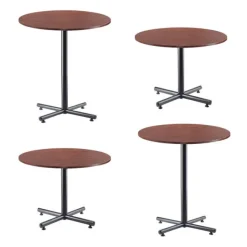 OfficeSource Package Set - 4 Cafe Tables w/ Cross Base (36
