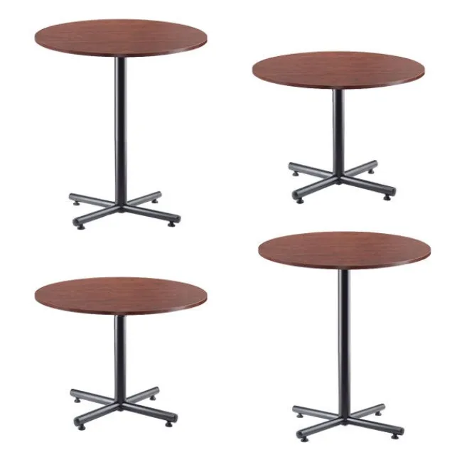 OfficeSource Package Set - 4 Cafe Tables w/ Cross Base (36" Round)^ Cafe Table & Chair Sets|Cafe Tables
