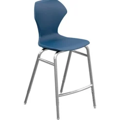 Marco Group Package Set- Dual Base Bar Height Rectangle Table w/ 6 Apex Stools^ Activity Table & Chair Packages|Cafe Table & Chair Sets