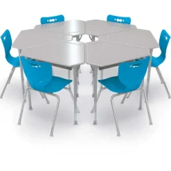 Mooreco 6-Pack Astute Monroe Desks & Hierarchy Chairs Package^ Collaborative Desks|Desk & Chair Packages
