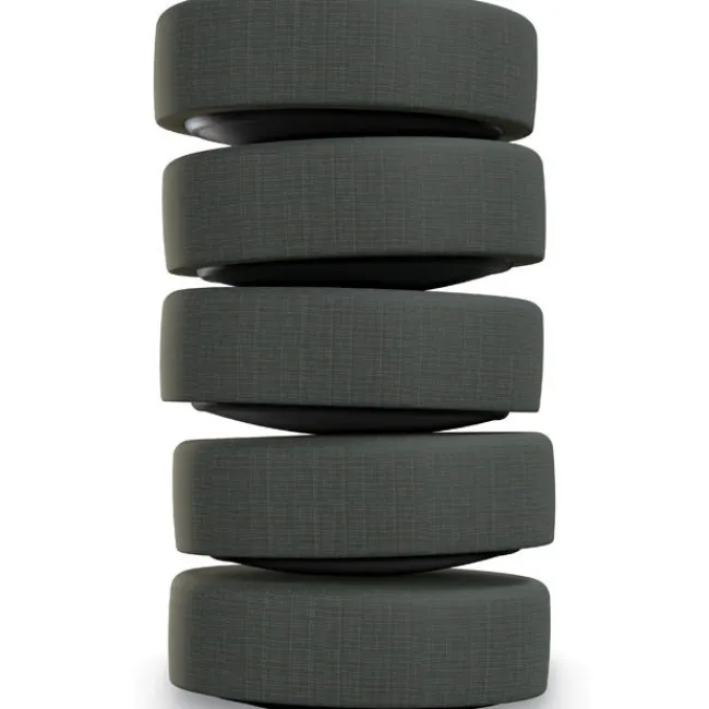 Mooreco 5 Pack Dot Soft Seating Wobble Floor Stools^ Floor Seating|Active Seating