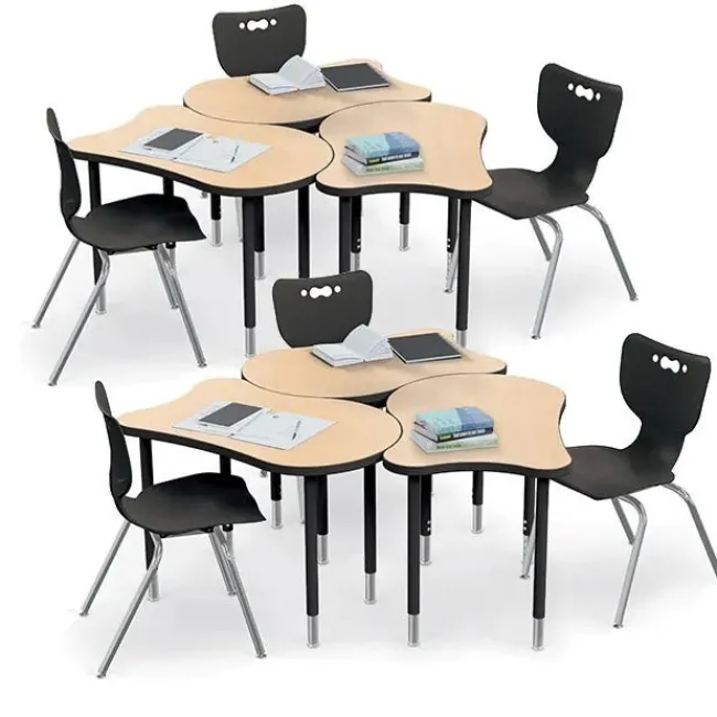 Mooreco 6-Pack Fender Collaborative Desk & Hierarchy Chair Packages^ Desk & Chair Packages|Classroom Desks & Chairs