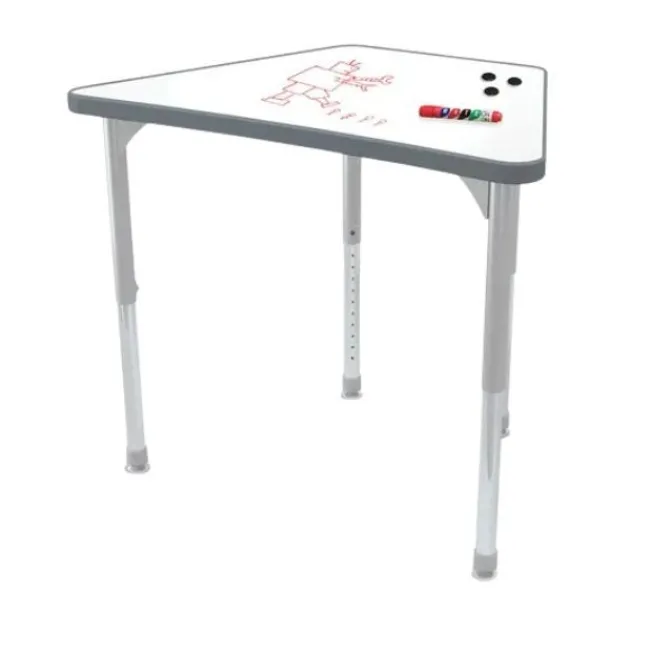 Mooreco 8-Pack Hierarchy Beam Porcelain Steel Dry Erase Desk & Hierarchy Chair Package^ Collaborative Desks|Desk & Chair Packages