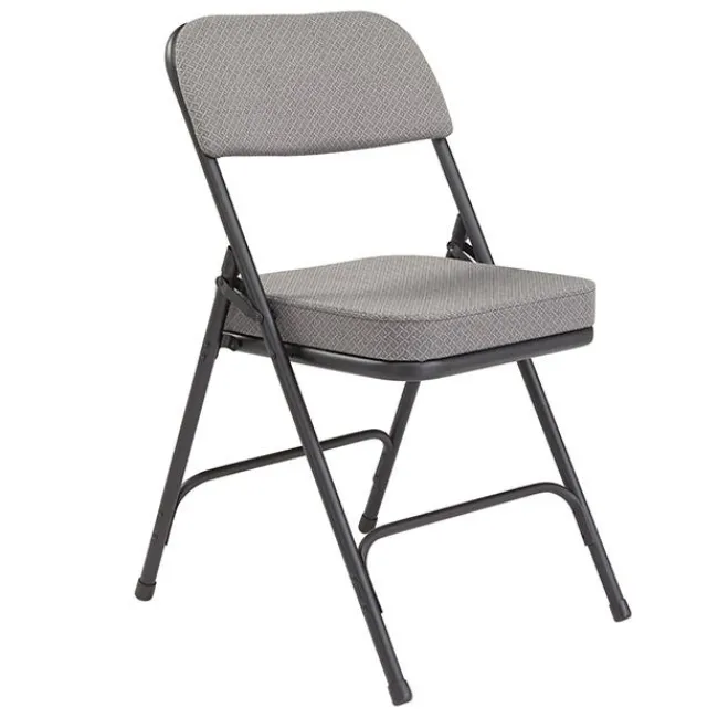 National Public Seating Padded Fabric Folding Chairs Model 3200 (2 Pack)^ Folding Chairs