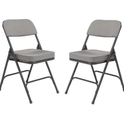 National Public Seating Padded Fabric Folding Chairs Model 3200 (2 Pack)^ Folding Chairs