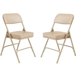 National Public Seating Padded Vinyl Folding Chairs Model 3200 (2 Pack)^ Folding Chairs