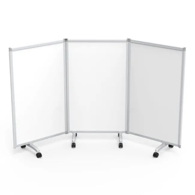 Luxor 3-Panel Mobile Magnetic Whiteboard Room Divider^ Mobile Reversible Boards
