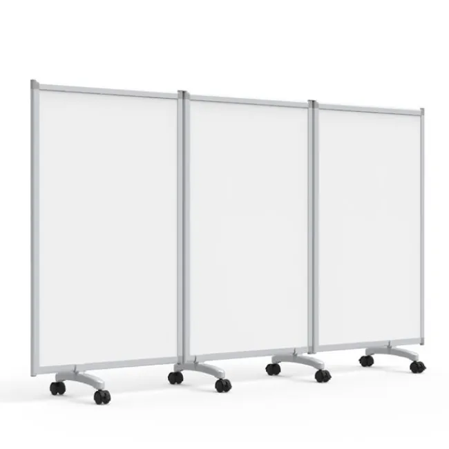 Luxor 3-Panel Mobile Magnetic Whiteboard Room Divider^ Mobile Reversible Boards