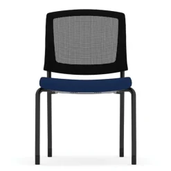 OfficeSource Parson Collection Mesh Back Armless Stacking Side Chair^ Padded Stack Chairs
