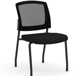 OfficeSource Parson Collection Mesh Back Armless Stacking Side Chair^ Padded Stack Chairs
