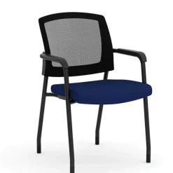 OfficeSource Parson Collection Mesh Back Stacking Side Chair^ Padded Stack Chairs