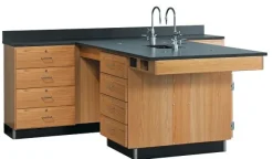 Diversified Spaces Perimeter Lab Workstations^ Science Workstations|Clean-Up & Portable Sink Units