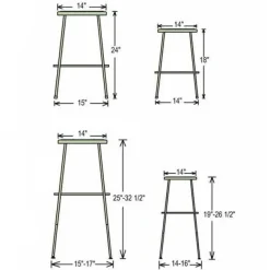 National Public Seating Phenolic Height Adjustable Table (30'' x 72'') with 6 Black Frame Stools^ Activity Table & Chair Packages|Makerspace & Shop