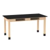 Diversified Spaces Phenolic Resin Top Hardwood Science Lab Table with Compartments (24'' D X 72'' W)^ Science|Science Tables
