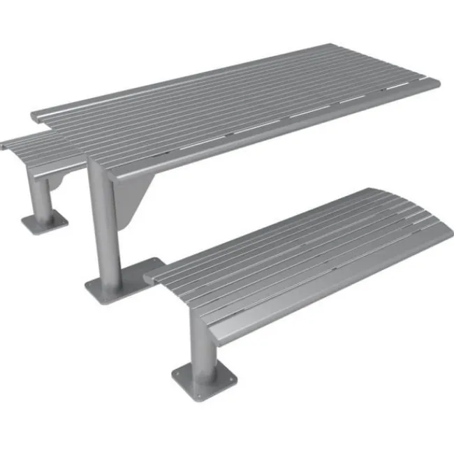 Ultra-Play Phoenix Cantilever Horizontal Steel Slat Table^ Cafe Tables|Picnic Tables