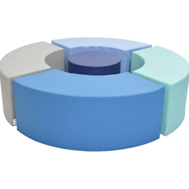 Childrens Factory 5-Piece Curve Seating Kids Ottoman Set^ Flexible Seating