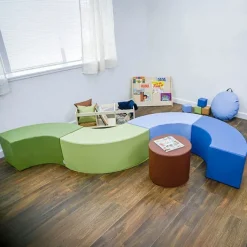 Childrens Factory 5-Piece Curve Seating Kids Ottoman Set^ Flexible Seating